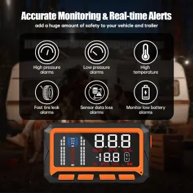 TY-1050S ATMOREA Solar Usb Tire Pressure Sensor Monitoring Rv #3