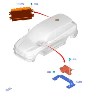 HU5Z-14G490-C FORD Power Module Restraint Lincoln