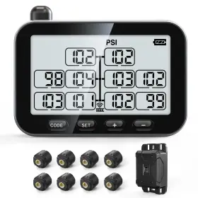 Guta Gt30 8gs02 Gb30 Trailer Tpms 8 Sensors Rv Tire Pressure Monitor System 6 Alerts Monitoring