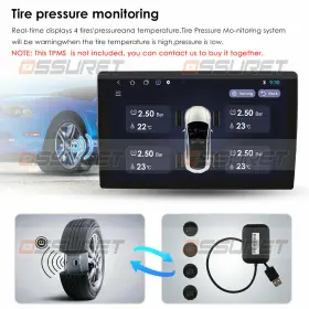 GPSTPMS1 HIZPO Android Stereo Tire Pressure Monitoring Tpms