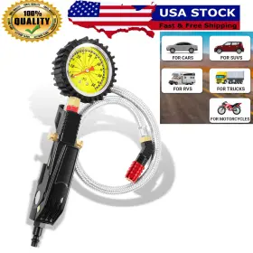 KYQP2279 KY-AUTO Tire Inflator High Air Flow Meter Chuck