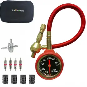 Maisoon Ms-pg01-red Suvcarmping 70 Psi Tire Pressure Gauge Red-0-70psi 1%
