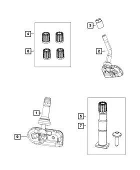 68206636AA MOPAR Valve Stem Kit 3500