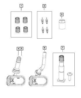 68377549AF MOPAR Tire Pressure Sensor Rear Inner 3500