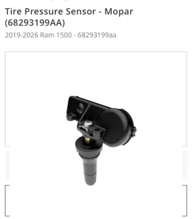 Mopar 68378369af-001 Tire Pressure Monitor Sensor Chrysler Dodge Jeep Ram New Oem Dealership