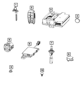 68714535AB MOPAR Wireless Control Module Receiver 1500