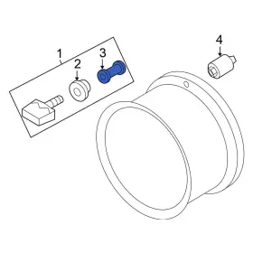 407034CB0A NISSAN OE Tire Pressure Monitoring Tpms Valve Stem