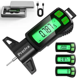21-25393 PRECIVA Rechargeable Tire Tread Gauge Touch Screen 21-25393 PRECIVA Rechargeable Tire Tread Gauge Touch Screen