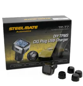 TP-77 STEELMATE Tpms Tire Pressure Monitor Cig Plug Usb