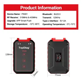 PS001 TOPDIAG Tire Pressure Monitoring Sensors Tpms Tool #3