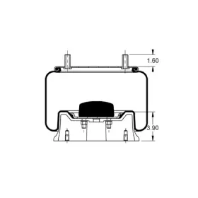 AS-8320 TRIANGLE SUSPENSION Air Spr Rolling Lobe Bellows