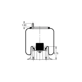AS-8435 TRIANGLE SUSPENSION Air Spr Rolling Lobe Bellows