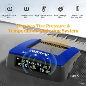 VSF-M2 VESAFE Wireless Tire Pressure Monitoring Tpms Solar Di #2