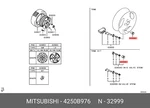 Genuine Oe Nut Wheel Option Equipment 4250b976 For Mitsubishi 4250-b976. Fixed Price $5.41.