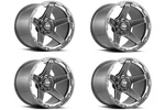 Set 4 17" Grid Offroad Gd04 17x9 5x5 5x5.5 -12mm Gloss Graphite Milled Wheels. Fixed Price $953.85.