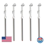 Meanlin Measure 5pcs Silver Double Straight Tire Pressure Gauge Dual Head 10-160. Fixed Price $81.02.