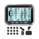 Trailer Tire Pressure Monitoring System 12 Sensors,4.5" Solar Rv Tpms With Si.... Fixed Price $380.90.
