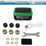Green Rv Tire Pressure Sensor 1pc Tpms Solar Monitor + 6pc Sensors W/alarm Modes. Fixed Price $39.89.