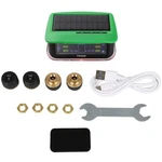Green Rv Tire Pressure Sensor 1pc Tpms Solar Monitor 4pc Sensors W/alarm Modes. Fixed Price $27.93.