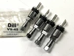 (4) Dill Vs45 Tpms Redi-sensor W/ Chrome Clamp-in Valve Stems Caps. Fixed Price $19.97.