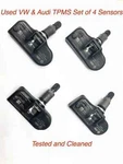 Complete Set Of 4 Used Tpms Audi Vw Tire Pressure Sensors 1k0907255c. Fixed Price $19.99.