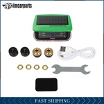1pc Tpms Solar Monitor 4pc Sensors Rv Tire Pressure Sensor W/alarm Modes Green. Fixed Price $31.87.
