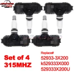4pcs Tpms For 2012-2017 Kia Rio Tire Pressure Monitor Sensors 52933-3x200 315mhz. Fixed Price $28.33.