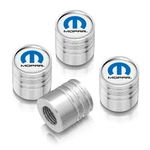 Mopar In White On Shining Silver Aluminum Cylinder-style Tire Valve Stem Caps. Fixed Price $22.99.
