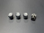 Mercedes-benz Chrome Valve Stem Caps Laurel Wreath Logo On Silver Back. Fixed Price $26.34.