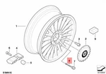 Genuine Bmw Alpina E65 F01 F02 F06 Wheel Valve Stem Oem 36127969823. Fixed Price $9.40.