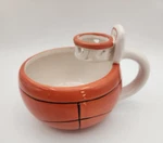 Basketball Ceramic Sports Mug With Mini Hoop Fun Novelty Kitchen Gift. Fixed Price $12.99.