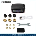 1pc Tpms Solar Monitor 6pc Sensors Rv Tire Pressure Sensor W/alarm Modes Black. Fixed Price $37.53.