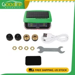 Green 1pc Tpms Solar Monitor 4pc Sensors Rv Tire Pressure Sensor W/alarm Modes. Fixed Price $30.14.
