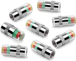 8pcs Tire Valve Stem Caps, 2.4bar 35psi Monitor Sensor, Silver Alert. Fixed Price $19.99.