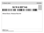 Genuine Bmw Wheel Electr. Module Rdci W/ 36-10-6-887-146 New. Fixed Price $108.67.