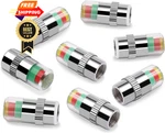 Wncgc 8pcs Tire Valve Stem Caps, 2.4bar 35psi Car Pressure Silver. Fixed Price $18.98.