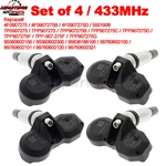 4pcs Tpms 4f0907275 7p0907275 Tire Pressure Sensors 433mhz For Audi Vw Porsche. Fixed Price $31.79.