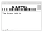 Genuine Bmw Wheel Electronics Module Tpm 36-10-6-877-934 New. Fixed Price $108.67.