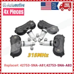 Set Of 4 Factory 42753-sna-a83 Tire Pressure Sensors Tpms For Honda Sensor. Fixed Price $26.34.