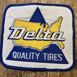 1960 Delta Quality Tires Large Service Station Patch Memorabilia Car Oil. Fixed Price $14.95.