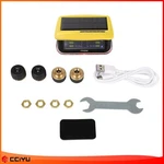 Yellow Rv Tire Pressure Sensor W/ Alarm Modes 1pc Tpms Solar Monitor 4pc Sensors. Fixed Price $32.59.