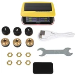 Yellow Rv Tire Pressure Sensor 1pc Tpms Solar Monitor 6pc Sensors W/alarm Modes. Fixed Price $35.87.