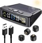 Wireless Solar Tpms Lcd Car Tire Pressure Monitoring System + 4 External Sensors. Fixed Price $16.99.